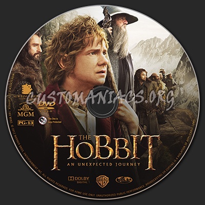 The Hobbit: An Unexpected Journey dvd label