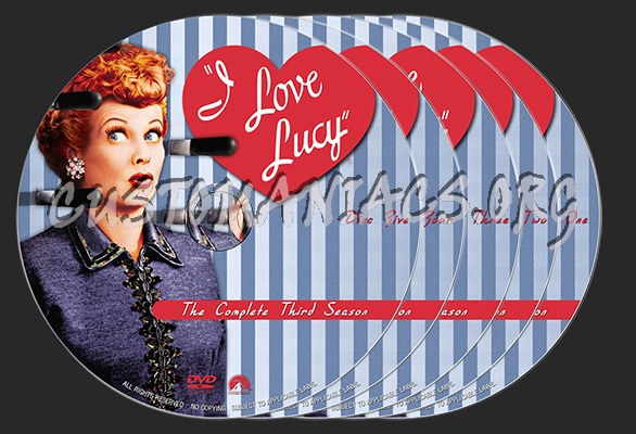 I Love Lucy (1953) : Season Three dvd label