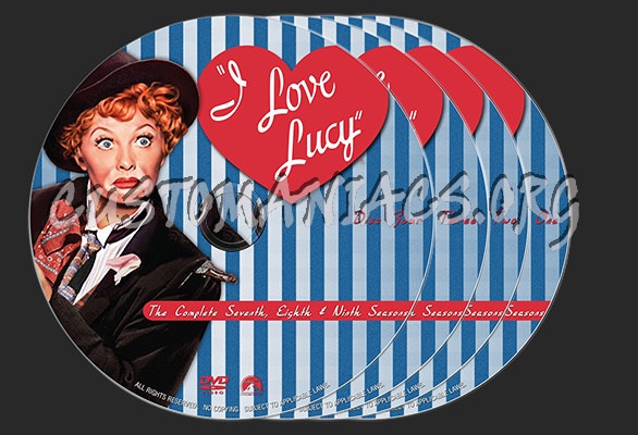 I Love Lucy (1957) : Seasons Seven, Eight and Nine dvd label