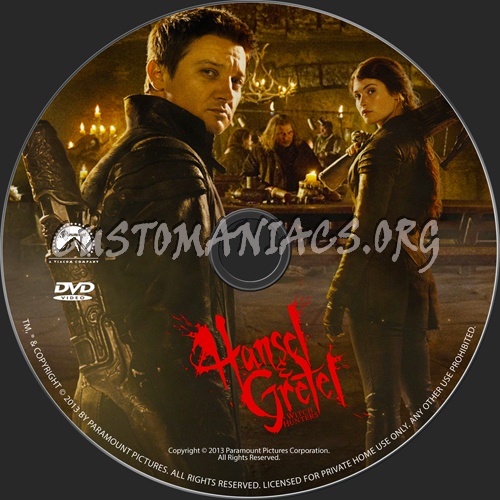 Hansel & Gretel Witch Hunters dvd label