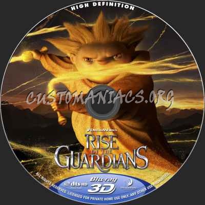 Rise Of The Guardians (2D+3D) blu-ray label