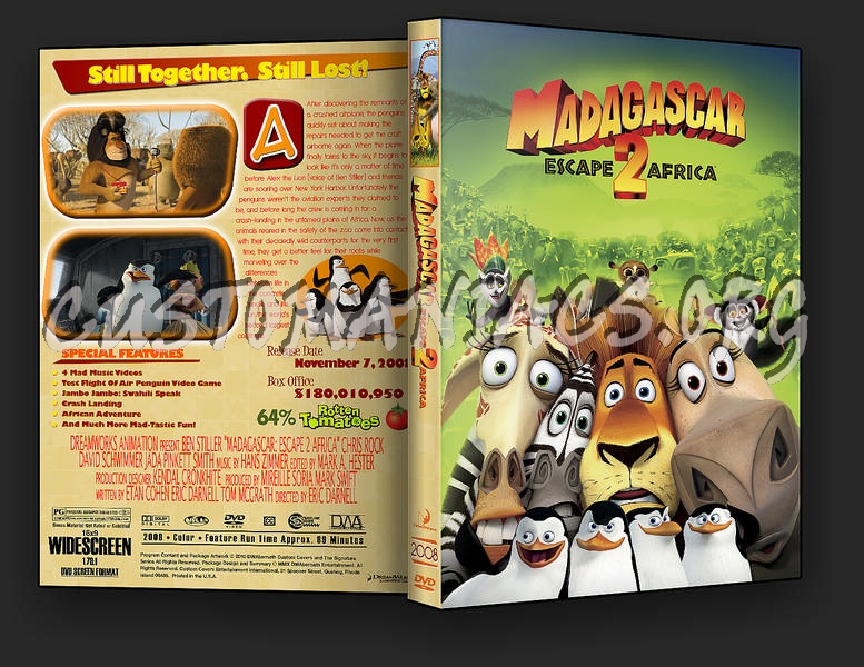 Madagascar: Escape 2 Africa dvd cover