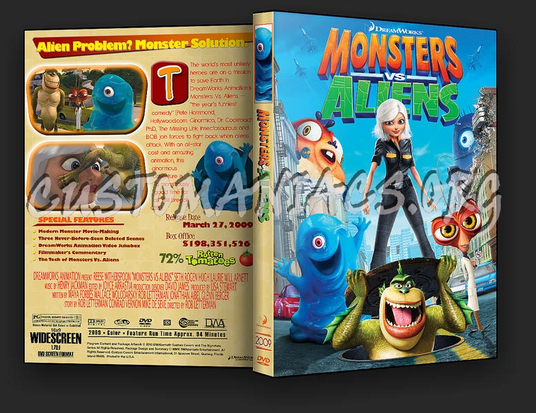 Monsters vs. Aliens dvd cover