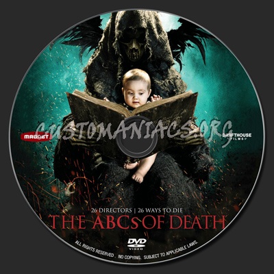 The ABCs Of Death (2013) dvd label