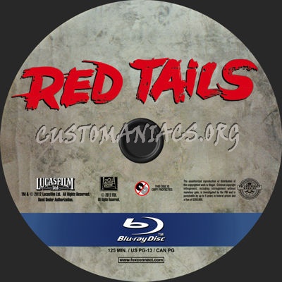 Red Tails blu-ray label