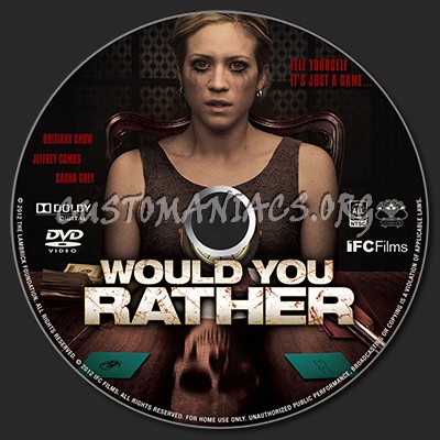 Would You Rather dvd label