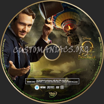 Oz The Great and Powerful dvd label