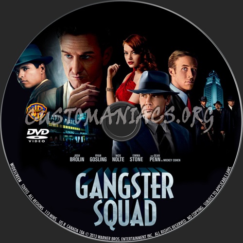 Gangster Squad dvd label