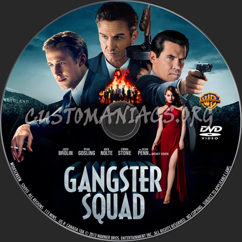 Gangster Squad dvd label