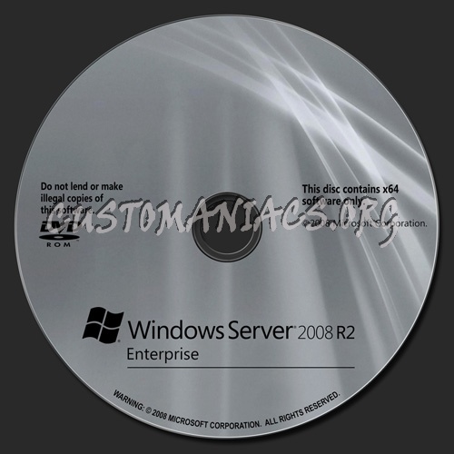 Microsoft Windows Server 2008 dvd label