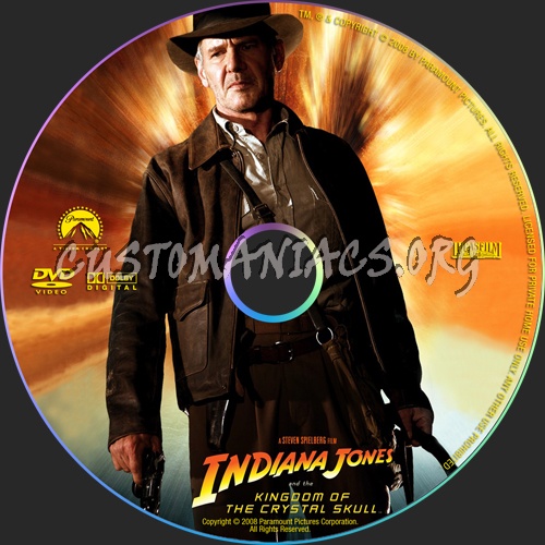 Indiana Jones and the Kingdom of the Crystal Skul dvd label