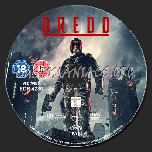 Dredd dvd label