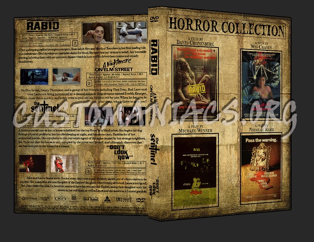 Horror Collection (Rabid, A Nightmare on Elm Street, The Sentinel, Don't Look Now) dvd cover