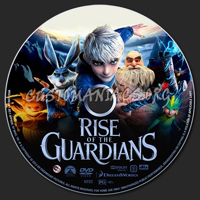 Rise of the Guardians dvd label