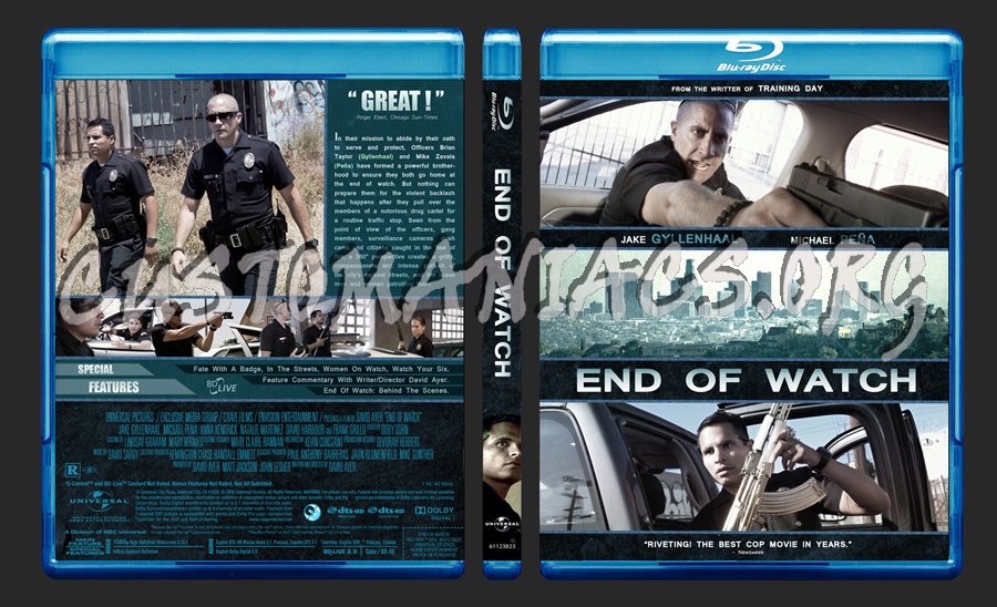 End Of Watch blu-ray cover