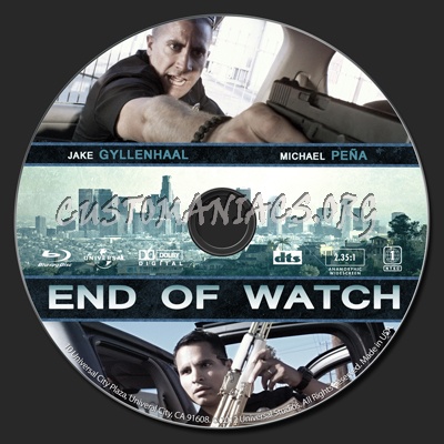 End Of Watch blu-ray label