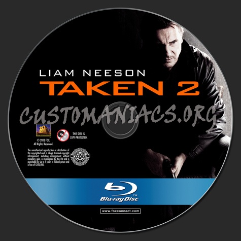 Taken 2 blu-ray label