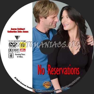 No Reservations dvd label