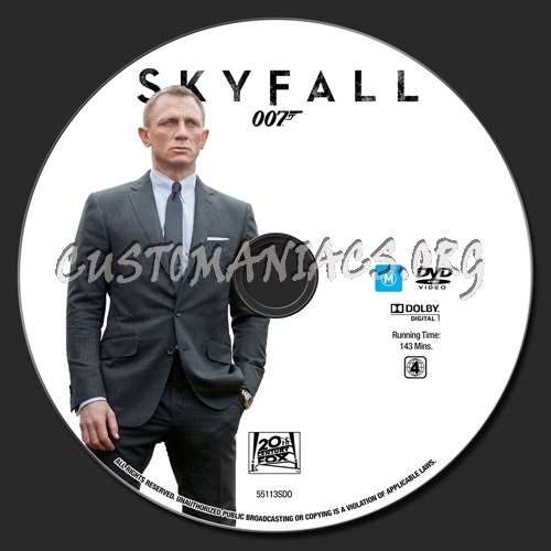 Skyfall dvd label