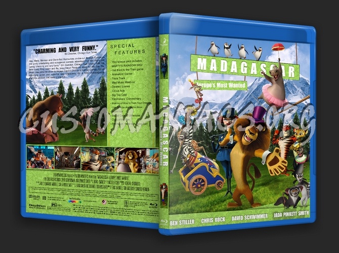 Madagascar 3: Europe's Most Wanted blu-ray cover