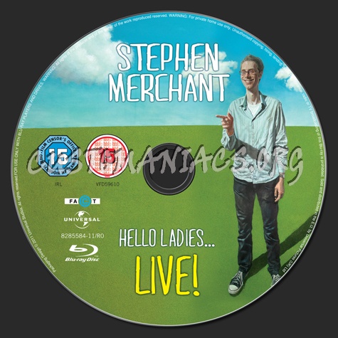 Stephen Merchant Hello Ladies Live blu-ray label