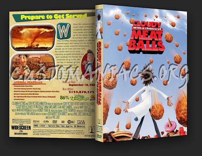 Cloudy with a Chance of Meatballs dvd cover