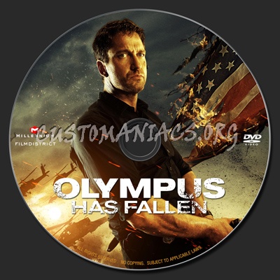 Olympus Has Fallen (2013) dvd label