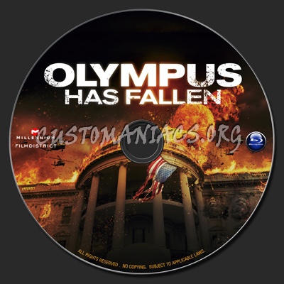 Olympus Has Fallen (2013) blu-ray label