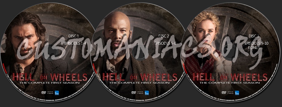 Hell On Wheels Season 1 dvd label