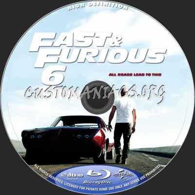 Fast And Furious 6 blu-ray label