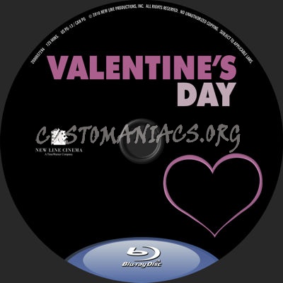 Valentine's Day blu-ray label