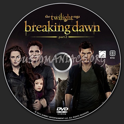 The Twilight Saga - Breaking Dawn Part 2 dvd label