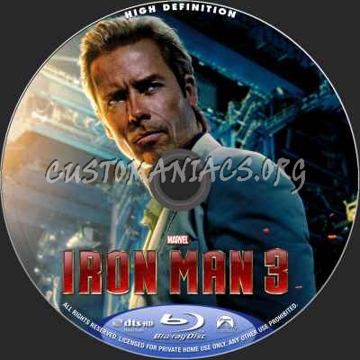 Iron Man 3 (2D+3D) blu-ray label