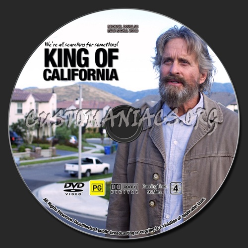 King Of California dvd label