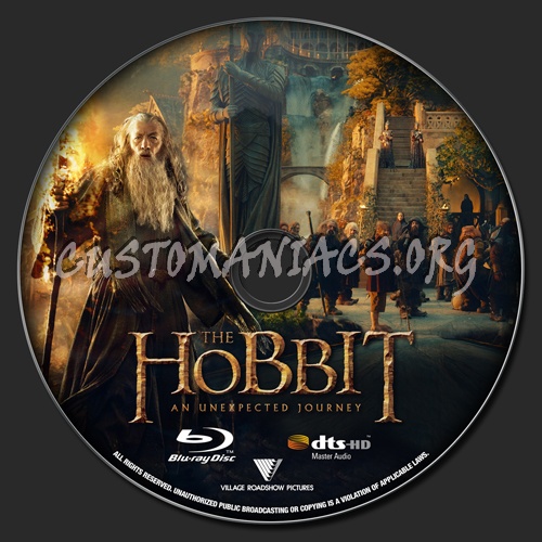 The Hobbit - An Unexpected Journey blu-ray label