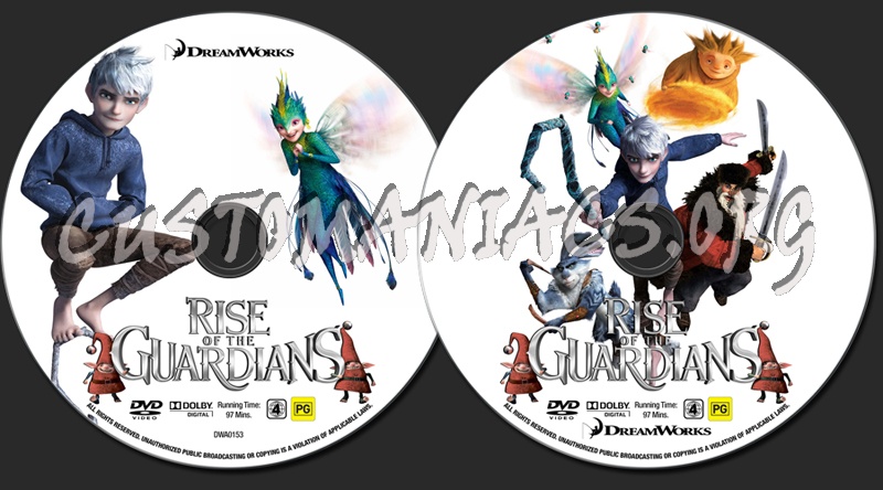 Rise of the Guardians dvd label