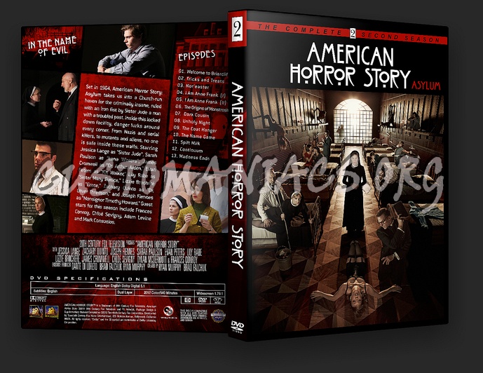 American Horror Story Season 2: Asylum dvd cover