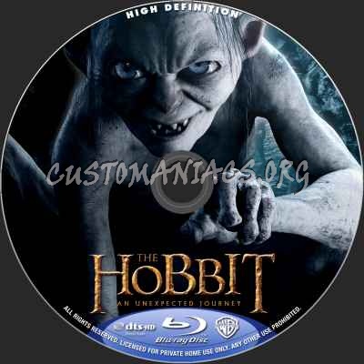 The Hobbit - An Unexpected Journey (2D+3D) blu-ray label