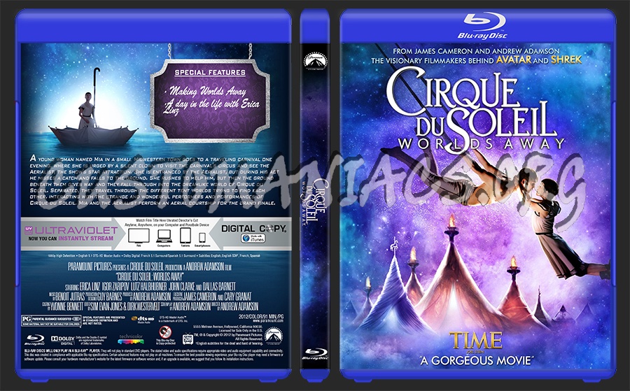 Cirque Du Soleil: Worlds Away blu-ray cover