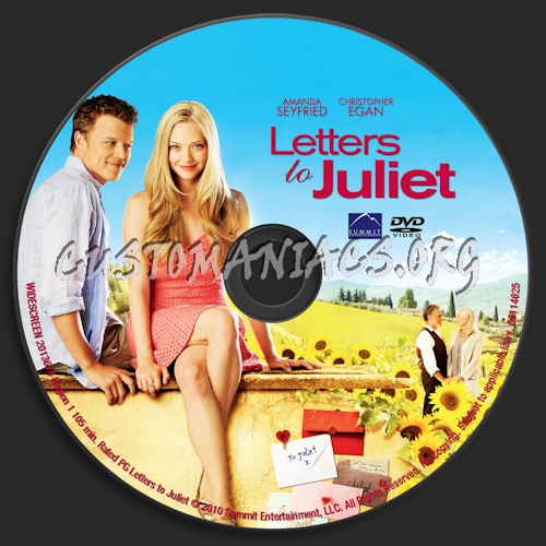 Letters To Juliet dvd label