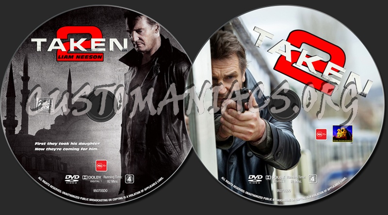 Taken 2 dvd label