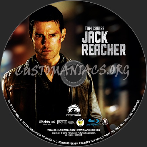 Jack Reacher blu-ray label - DVD Covers & Labels by Customaniacs, id ...