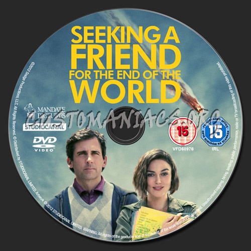 Seeking A Friend For The End Of the World dvd label