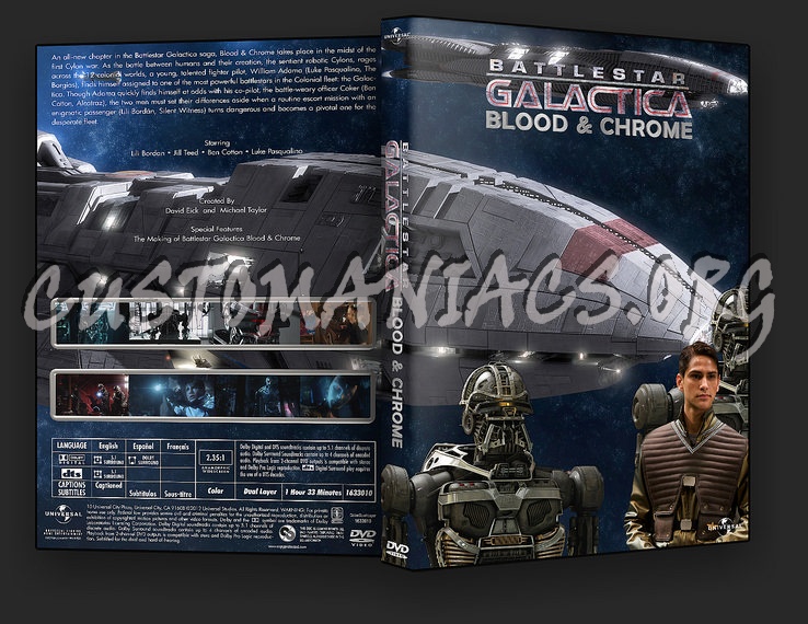 Battlestar Galactica Blood & Chrome dvd cover