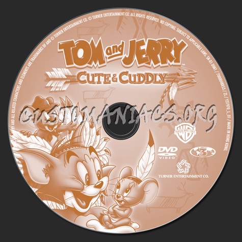 Tom and Jerry Cute & Cuddly dvd label