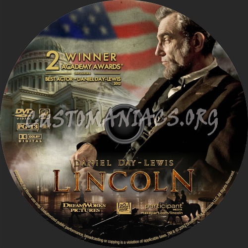 Lincoln (2012) dvd label