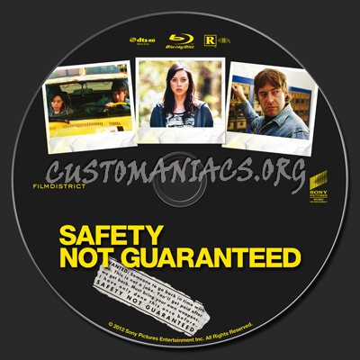 Safety Not Guaranteed blu-ray label