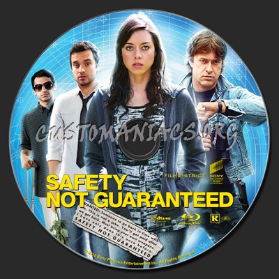 Safety Not Guaranteed blu-ray label