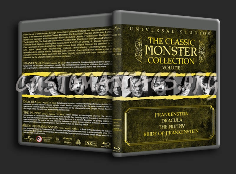 The Classic Monster Collection - Volume 1 blu-ray cover