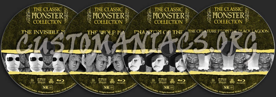 The Classic Monster Collection - Volume 2 blu-ray label